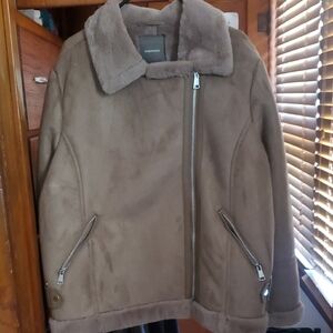 Maurices Brown Faux Shearling Coat